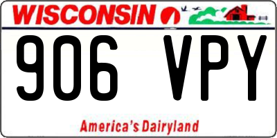 WI license plate 906VPY