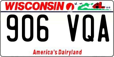 WI license plate 906VQA