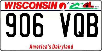 WI license plate 906VQB
