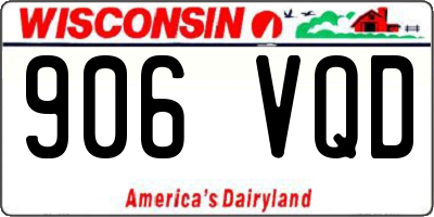 WI license plate 906VQD
