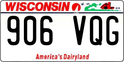 WI license plate 906VQG