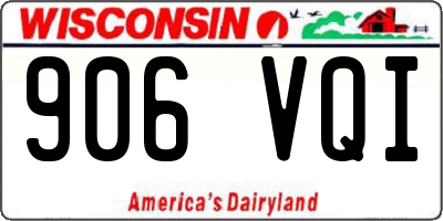 WI license plate 906VQI