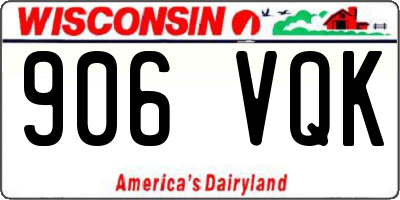 WI license plate 906VQK