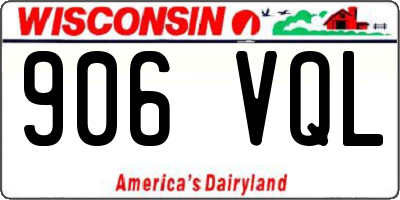 WI license plate 906VQL