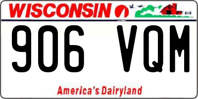 WI license plate 906VQM