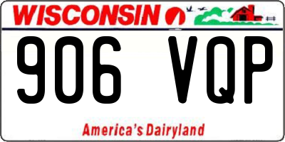 WI license plate 906VQP
