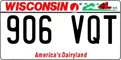 WI license plate 906VQT
