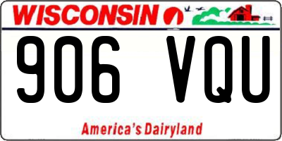 WI license plate 906VQU