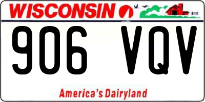 WI license plate 906VQV