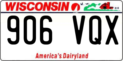 WI license plate 906VQX