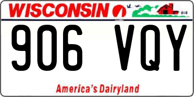 WI license plate 906VQY