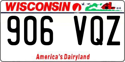 WI license plate 906VQZ