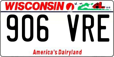 WI license plate 906VRE