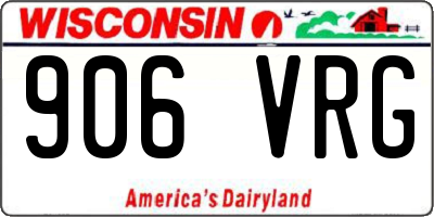 WI license plate 906VRG