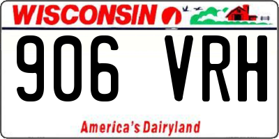 WI license plate 906VRH