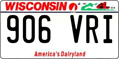 WI license plate 906VRI