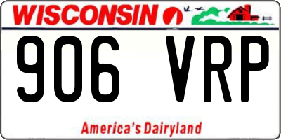 WI license plate 906VRP