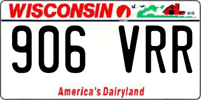 WI license plate 906VRR