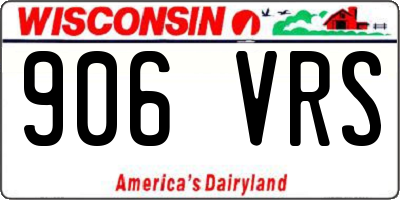 WI license plate 906VRS