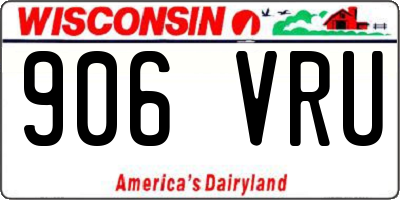 WI license plate 906VRU