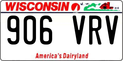 WI license plate 906VRV