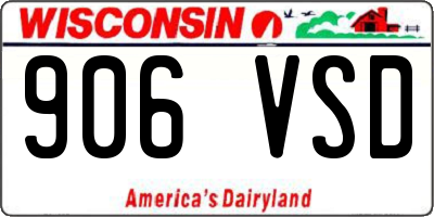 WI license plate 906VSD