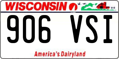 WI license plate 906VSI