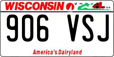 WI license plate 906VSJ
