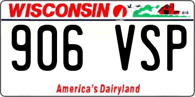 WI license plate 906VSP