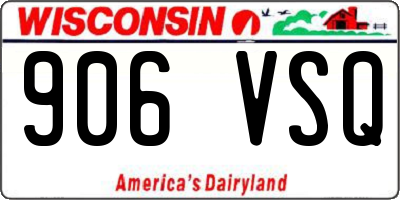 WI license plate 906VSQ