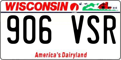 WI license plate 906VSR