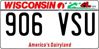 WI license plate 906VSU