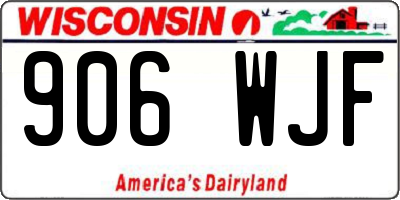 WI license plate 906WJF