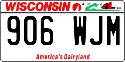 WI license plate 906WJM