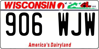 WI license plate 906WJW