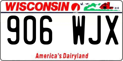 WI license plate 906WJX