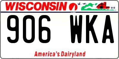 WI license plate 906WKA