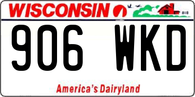 WI license plate 906WKD