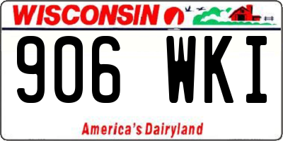 WI license plate 906WKI