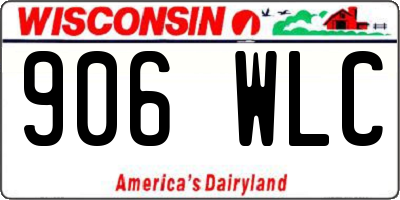 WI license plate 906WLC