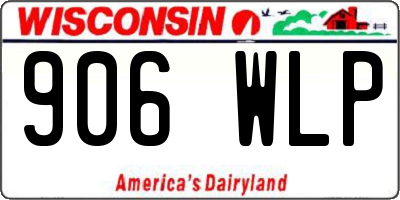 WI license plate 906WLP