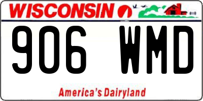 WI license plate 906WMD