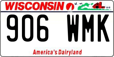WI license plate 906WMK