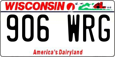 WI license plate 906WRG