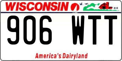 WI license plate 906WTT