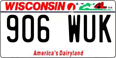 WI license plate 906WUK