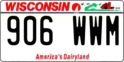 WI license plate 906WWM
