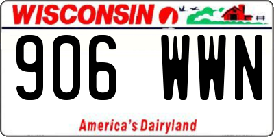 WI license plate 906WWN