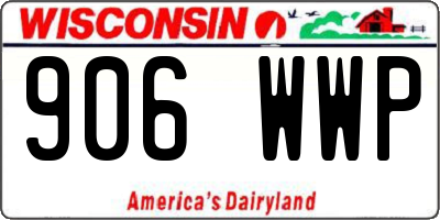 WI license plate 906WWP