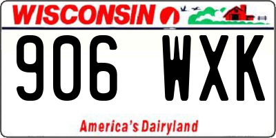 WI license plate 906WXK